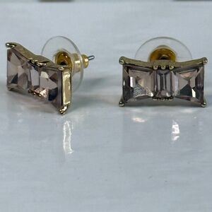 Kate Spade Pink Crystal Bow Earrings